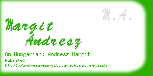 margit andresz business card